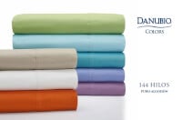 Sábanas Danubio Colors 144 hilos Algodón 2 plazas Kakhi