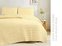 Cover Pierre Cardín Stone Washed 2 1/2 Plazas Beige