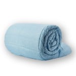 Cubrecama Jaspeado Celeste Full