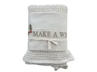 KIT Repasador bordado + Paño Waffle Make a Wish