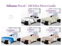 Sábanas Pierre Cardin Percal 180 hilos 2 Plz Dream