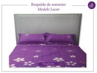 Respaldo Lacar - Pana Gris Claro de 160 x 120 cm