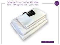 Sábanas Pierre Cardin Satén 320 hilos King Natural