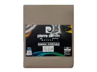 Sábana Ajustable Pierre Cardin Percal 200 hilos Queen Visón