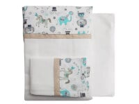 Sábanas P/ Cuna Chica 0,60 x 1,20 BI2200 - Circo Aqua
