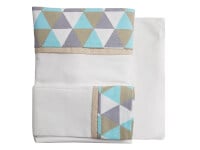 Sábanas P/ Practicuna  0,70 x 1,00 BI2400 - Triángulo Aqua