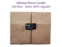 Sábanas Pierre Cardin Satén 320 hilos King Tostado