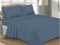 Sábanas Pierre Cardin Satén 400 hilos Full Azulino