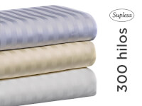 Sábanas Suplesa 300 hilos Satén Algodón Full White